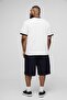 Oversize Large Size Battal Cotton Crew Neck Ribbed T-Shirt - 2