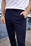 Parachute Fabric Regular Fit Buttoned Zippered Straight Leg Casual Men's Trousers - Navy Blue - 2