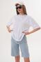 Women's Back Print Detailed Crew Neck Oversize T-Shirt 260153 - - 3
