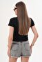 Women's Print Detailed Crew Neck T-Shirt 260072 - 5