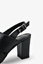 Ronica Women's Genuine Leather Heeled Sandals - Black - 5