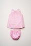 Baby Girl Panty Dress 100% Cotton Poplin Striped Summer 2-Piece Set - 4