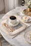 Romantic Floral Fringed Presentation Napkin with Birds - Pastoral Spring Bohemian Powder Coffee Presentation Napkin - 3