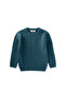 Hair Braided Sweater 1-8 Years Petrol - 2