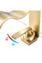 Bathroom Sink Faucet New Heart Model Waterfall Matte Gold Color Imported with 7 Years Warranty - 8