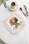Baroque Floral Vase Motif Fringed Presentation Napkin - Elegant Classic Vintage Coaster Tissue - 3