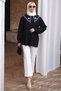Black Collar Embroidered Buttoned Shirt - 3