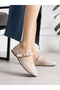Avenu Cream Buckle Women's Ballerinas - 4