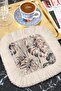 Monstera Leaf Fringed Presentation Decoration Napkin – Soft Tropical Bohemian Powder Coffee Napkin - 8