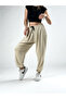 Pleated Beige Women's Jogger Pants Coc2843 - 2