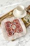 Elegant Palace Horse Motif Fringed Presentation Napkin - Classic Avant-Garde Red Cream Coaster Tissue - 3