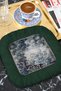 Baroque Luxury Fringed Stylish Serving Napkin - Nature Landscape Classic Vintage Green Coffee Under-Tray Napkin - 6