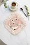 Elegant Crane Fringed Presentation Napkin-Flying Birds Pastel Bohemian Powder Color Coaster Tissue - 2