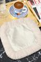 Elegant Minimalist Fringed Coffee Side Presentation Napkin - Powder-Colored Modern Cream Coaster Tissue - 7