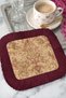 Luxurious Decorative Baroque Fringed Presentation Napkin - Stylish Retro Burgundy Gold-Colored Coffee Side Presentation Napkin - 4
