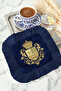 Noble Crested Fringed Coffee Side Presentation Napkin-Royal Palace Classic Navy Blue Coaster Tissue