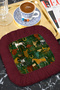 Horse Patterned Collection Fringed Presentation Napkin - Elegant Classic Vintage Green Burgundy Coaster Handkerchief - 2