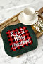 Merry Christmas Fringed New Year's Presentation Napkin - Christmas Themed Fringed Coffee Coaster Tissue