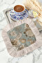 Luxury Bird Flower Fringed Bohemian Presentation Napkin - Natural Vintage Bohemian Blue Beige Coaster Tissue