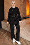 Black Belted Tunic and Trousers Modal Set