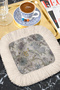 Elegant Bird and Floral Tassel Presentation Napkin - Stylish Vintage Nordic Cream Coaster Tissue - 3