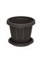Cedargrain Flowerpot with Tray 6" - 4