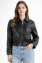 Women's Belted Leather Jacket 1056 - 3