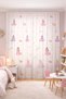 Princess Patterned Baby & Kids Room Tulle Curtain with Normal Pleats - 3