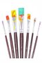 Flat Tip Number 16 Painting Brush 1 Pack of 5 Sable Cut Tip Brush Set Gouache Watercolor Acrylic Oil - 2
