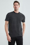 Striped Crew Neck Knitwear T-Shirt - 2
