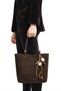 Blair Women's Shoulder Bag with Brown Suede Charm Accessory