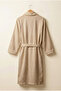 *Export Surplus* Men's Bathrobe 100% Cotton with Shawl Collar and Pocket Detail, Embroidered -Slight Imperfections- - 3