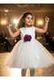 Purple Organza Floral Special Occasion Dress - 4