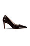 Austy Women's Pointed Toe Thin Patent Leather Heeled Shoes 4360