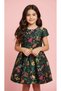 Jakar Green Floral Patterned Girl's Dress - 2