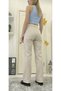 Cream Wide Leg High Waist Jeans Cream Wide Leg Jeans - 2