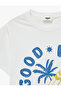 Printed Short Sleeve Crew Neck Cotton T-Shirt - 5