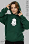 Unisex Hoodie Gemini Gemini Printed Hooded Oversized 100% Cotton Combed Cotton Sweatshirt