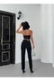 Women's High Waist Stoned Mom Fit Jeans Anthracite 7092-23 - 4