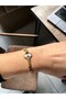 Women's Gold Color Steel Clover Bracelet - 4