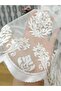 Floral Patterned Knitted Tulle Curtain 1/2.5 Medium Pleat – Wrinkle-Free Stylish Living Room Tulle Modern Decorative - 6
