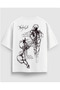 White Oversized Printed T-Shirt