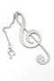 Treble Clef Note Music Musician Artist Steel Bookmark Book Mark with Chain Ay111 - 4