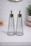 Glass Soap Dispenser Set 350 ml |   Modern Design for Bathroom and Kitchen - 2