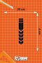 Motorcycle Fender Stripe Sticker 35X6 cm – Vehicle – Motor – Laptop - Helmet Sticker - 3