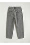 Gray Elastic Waist Loose Fit Boy's Jean Trousers - 2
