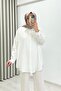 Ecru Tex Oversize Standard Size Comfortable Fit Shirt with Sequin Detail