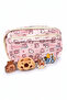 Capybara Patterned Multi-Compartment Pen Holder - a Plush Brooch - 5 Stickers - 2 Clips as a Gift