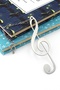 Treble Clef Note Music Musician Artist Steel Bookmark Book Mark with Chain Ay111