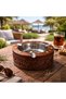 Hand-Embroidered Mahogany Wood & Stainless Steel Ashtray